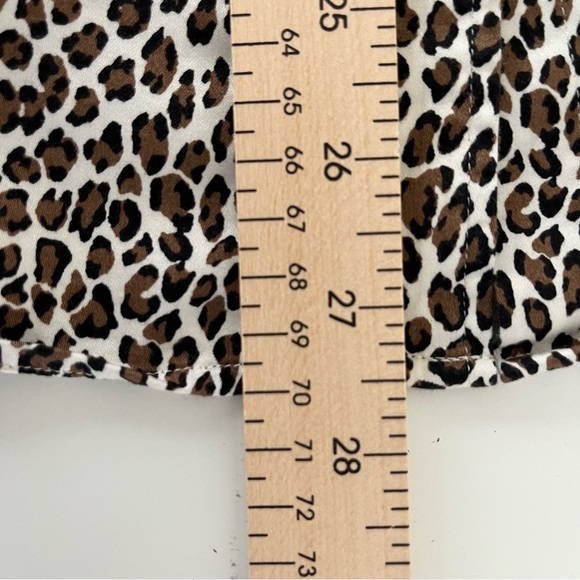 Talbots Brown Leopard Button Long Sleeve Shirt - Picture 10 of 11